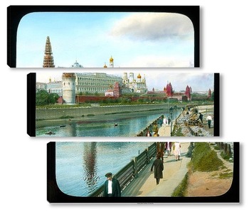 Модульная картина  Вид на Кремль от Большого Каменного Моста