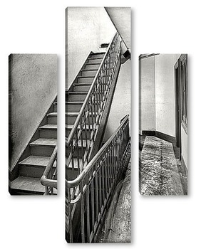 Модульная картина Лестница в многоквартирном доме, Нью-Йорк, 1905