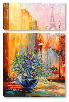Модульная картина Весна в Париже