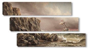 Модульная картина Море и скалы