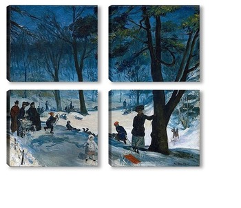 Модульная картина Центральный парк, зима
