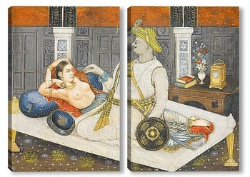 Модульная картина Султан Типу со своей любовницей
