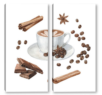 Модульная картина Кофе
