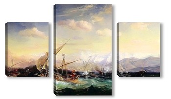 Модульная картина Адмирал Андреа Дора рассеивает испанский флот близ Вара