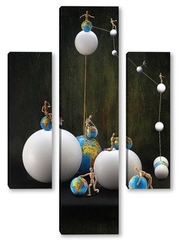 Модульная картина Сопряжение окружностей или Время собирать глобусы