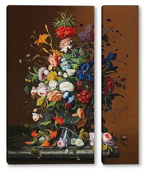 Модульная картина Цветочный Натюрморт с Птичьим гнездом