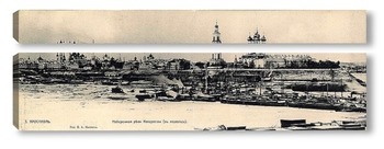 Модульная картина Набережная реки Которосли в ледоход 1889  –  1891 ,  Россия,  Ярославская область,  Ярославль