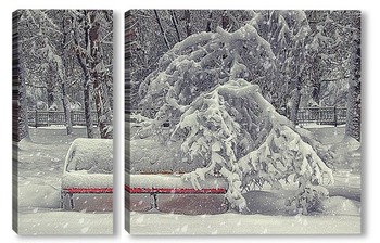 Модульная картина На аллее.