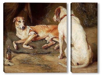 Модульная картина Две собаки