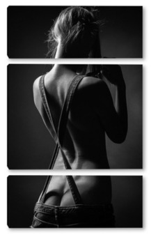 Модульная картина портрет девушки со спины