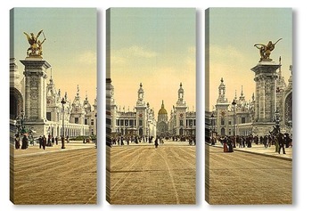 Модульная картина Улица Николай II, Дом Инвалидов, 1900, Париж, Франция