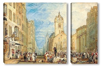 Модульная картина Хай-стрит, Эдинбург, 1818