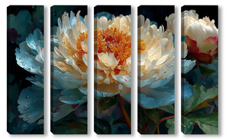  Цветущий миндаль над горной деревней