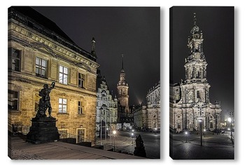 Модульная картина Ночной Дрезден
