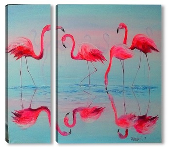 Модульная картина Фламинго 