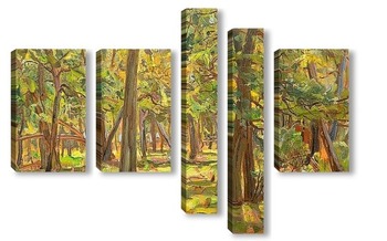 Модульная картина Лиственный лес