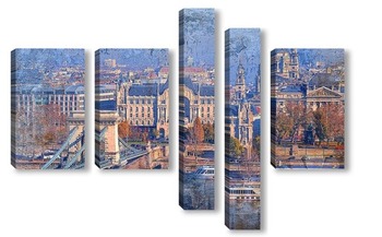 Модульная картина  Старый город Будапешт 
