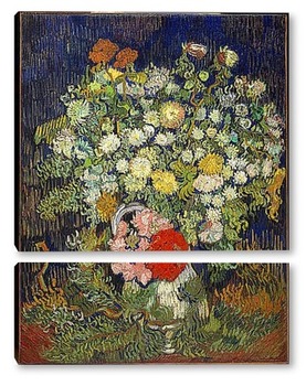 Модульная картина Ваза с цветами, 1890