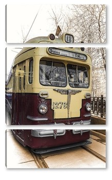 Модульная картина Старый трамвай