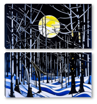 Модульная картина Зимний лес арт 28