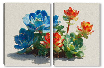  Цветущий миндаль над горной деревней