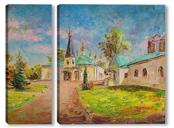 Модульная картина Круглова Светлана. "Подольск. Церковь Воскресения Христова"