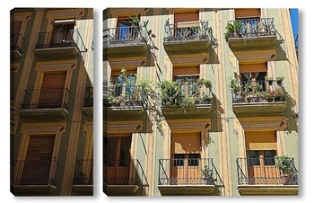 Модульная картина балконы