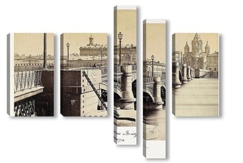 Модульная картина Николаевский мост,1874