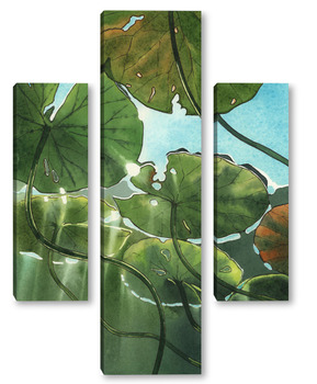  Акварель "Осенний лист"