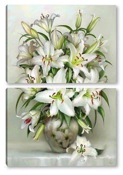 Модульная картина Букет белых лилий