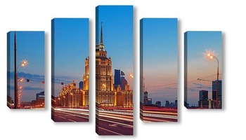 Модульная картина Вечерняя Москва