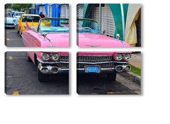 Модульная картина Автомобили на Кубе