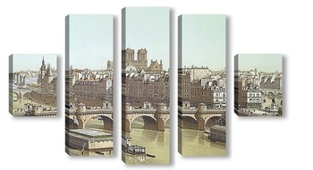 Модульная картина Город и Новый мост
