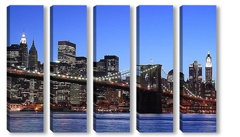 Модульная картина Подвесной мост Нью-Йорка