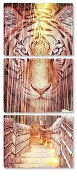 Модульная картина Бенгальский тигр