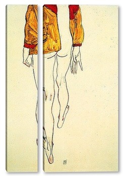Модульная картина Половина тела с коричневой рубашкой -1913