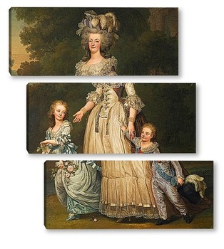 Модульная картина Королева Мария-Антуанетта с ее детьми принцесса Мария Тереза Шар