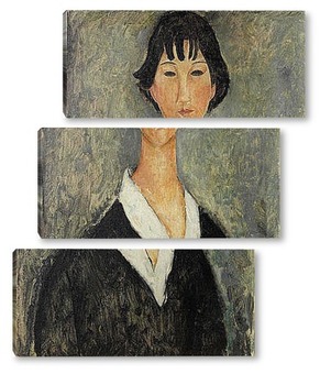 Модульная картина Девушка с черными волосами