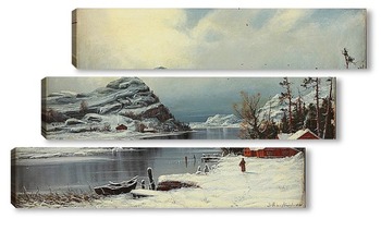 Модульная картина Зимний пейзаж