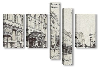 Модульная картина Никольская улица,начало 20 века