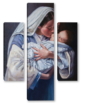 Модульная картина Мария с младенцем