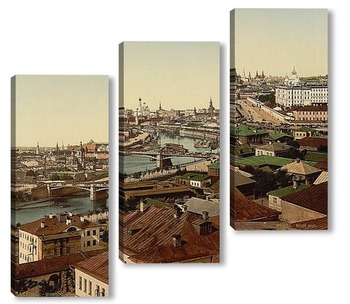  Древний Париж и перспективы мостов, 1900, Париж, Франция
