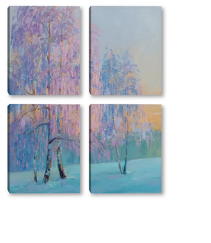 Модульная картина Иней