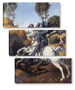 Модульная картина Св.Георгий и дракон