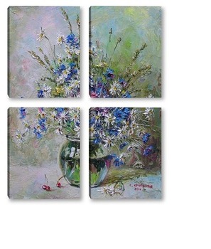Модульная картина Круглова Светлана. "Луговые цветы"