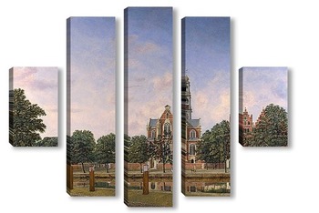 Модульная картина Вид Вестеркерк Амстердам 1660