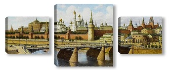 Модульная картина Вид на Кремль с Москворецкого моста