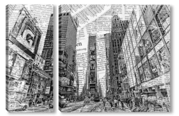 Модульная картина Таймс-сквер