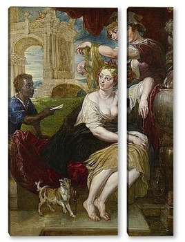 Модульная картина Вирсавия у фонтана