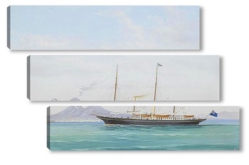 Модульная картина Неополитанская яхта в заливе